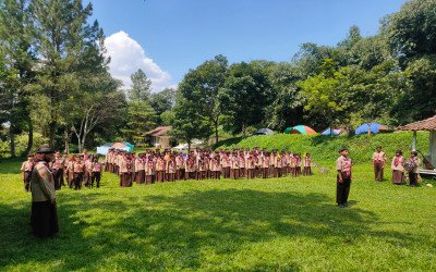 Pelantikan Kenaikan Tingkat Pramuka Penggalang (PKTPP) Tahun 2024 di MTs. Darul Ihya